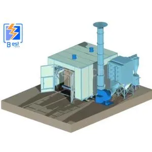 Automatisk genanvendelse af sandblæsningsrum