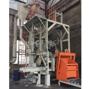 Skråmaskine med skråt tromle