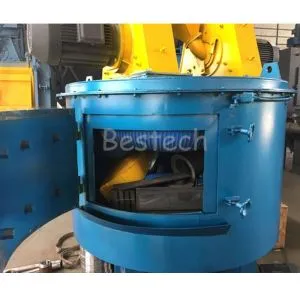 Rengør maskine med sprængning af tabellen